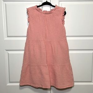 EUC Copper Key Girls Lined Gauze Dress, size 4, Coral